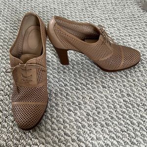 J.Crew perforated spectator pumps.